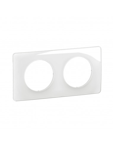 Plaque Céliane 2 postes Blanc Emaillé emballage GD LEGRAND CP0022