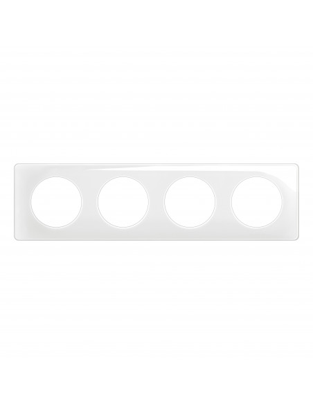 Plaque Céliane 4 postes Blanc Emaillé emballage GD LEGRAND CP0024