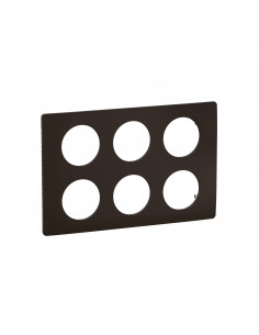 Plaque de finition Céliane 2x3 postes Noir Mat LEGRAND CP0110