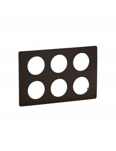 Plaque de finition Céliane 2x3 postes Noir Mat LEGRAND CP0110