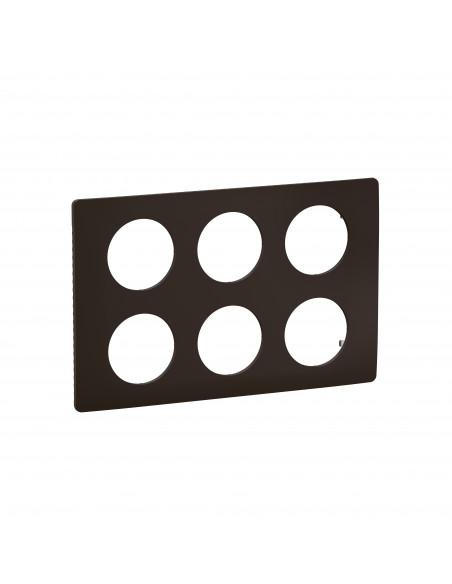 Plaque de finition Céliane 2x3 postes Noir Mat LEGRAND CP0110