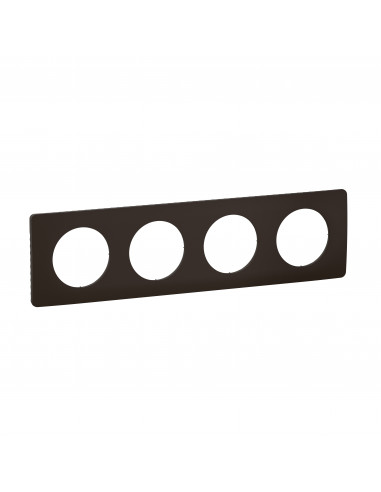 Plaque Céliane 4 postes Noir Mat emballage GD LEGRAND CP0124