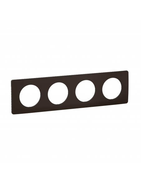 Plaque Céliane 4 postes Noir Mat emballage GD LEGRAND CP0124