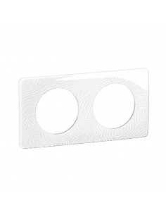 Plaque Céliane 2 postes Blanc Relief emballage GD LEGRAND CP0622