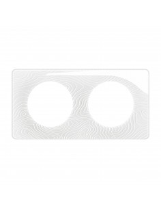 Plaque Céliane 2 postes Blanc Relief emballage GD LEGRAND CP0622 2
