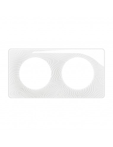 Plaque Céliane 2 postes Blanc Relief emballage GD LEGRAND CP0622