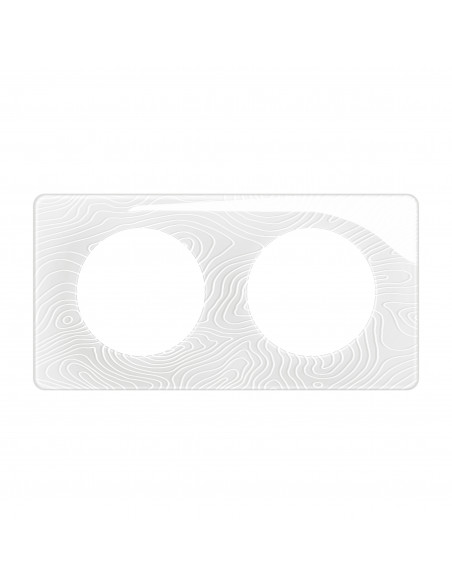 Plaque Céliane 2 postes Blanc Relief emballage GD LEGRAND CP0622