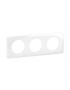 Plaque Céliane 3 postes Blanc Relief emballage GD LEGRAND CP0623
