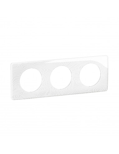 Plaque Céliane 3 postes Blanc Relief emballage GD LEGRAND CP0623