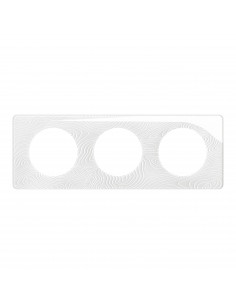 Plaque Céliane 3 postes Blanc Relief emballage GD LEGRAND CP0623 2