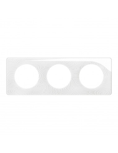 Plaque Céliane 3 postes Blanc Relief emballage GD LEGRAND CP0623