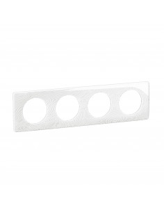 Plaque Céliane 4 postes Blanc Relief emballage GD LEGRAND CP0624