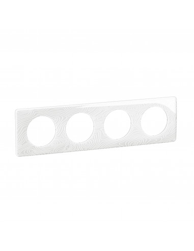 Plaque Céliane 4 postes Blanc Relief emballage GD LEGRAND CP0624
