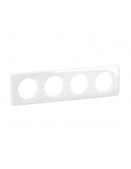 Plaque Céliane 4 postes Blanc Relief emballage GD LEGRAND CP0624