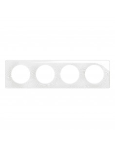 Plaque Céliane 4 postes Blanc Relief emballage GD LEGRAND CP0624 2