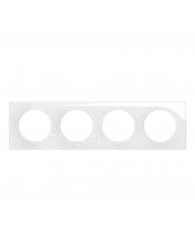 Plaque Céliane 4 postes Blanc Relief emballage GD LEGRAND CP0624