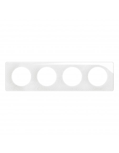 Plaque Céliane 4 postes Blanc Relief emballage GD LEGRAND CP0624