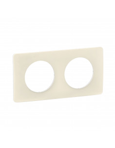 Plaque Céliane 2 postes Blanc Amande emballage GD LEGRAND CP1122