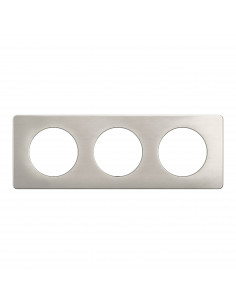 Plaque Céliane 3 postes Alu Satiné emballage GD LEGRAND CP1723 2