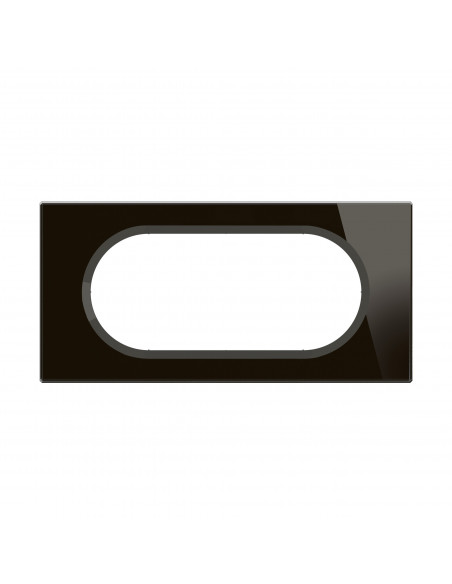 Plaque de finition Céliane 4 à 5 modules Verre Onyx Noir LEGRAND CP1908