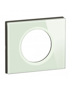 Plaque de finition Céliane 1 poste Verre Opale Blanc LEGRAND CP2001