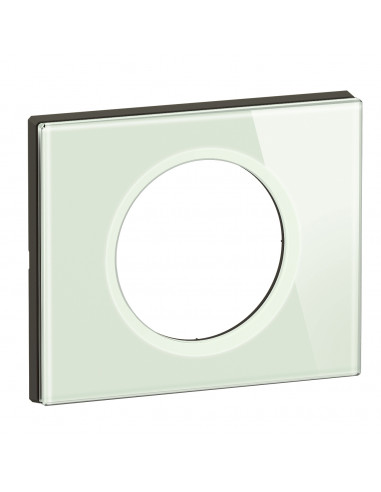 Plaque de finition Céliane 1 poste Verre Opale Blanc LEGRAND CP2001