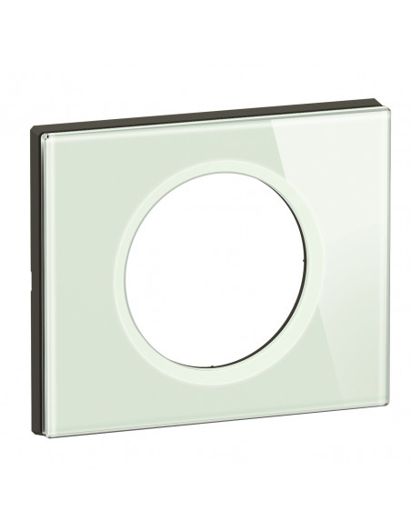 Plaque de finition Céliane 1 poste Verre Opale Blanc LEGRAND CP2001