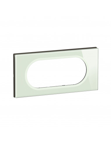 Plaque de finition Céliane 4 à 5 modules Verre Opale Blanc LEGRAND CP2008