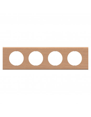 Plaque de finition Céliane 4 postes Chêne LEGRAND CP2404