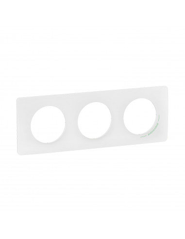 Plaque de finition Céliane 3 postes Blanc antimicrobien LEGRAND CP2603