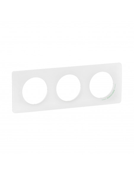 Plaque de finition Céliane 3 postes Blanc antimicrobien LEGRAND CP2603