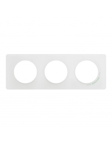 Plaque de finition Céliane 3 postes Blanc antimicrobien LEGRAND CP2603