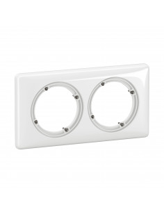 Plaque de finition Céliane 2 postes Blanc IP44 LEGRAND CP2702