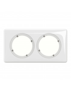 Plaque de finition Céliane 2 postes Blanc IP44 LEGRAND CP2702 2