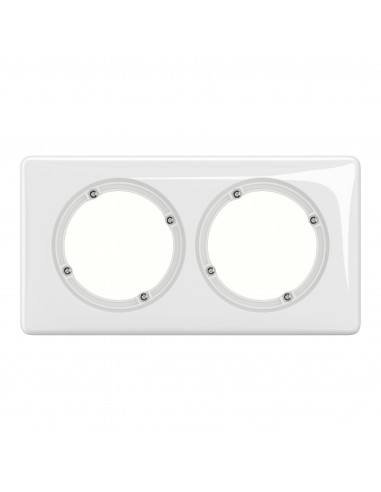 Plaque de finition Céliane 2 postes Blanc IP44 LEGRAND CP2702