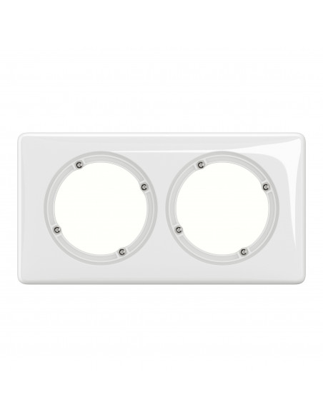 Plaque de finition Céliane 2 postes Blanc IP44 LEGRAND CP2702