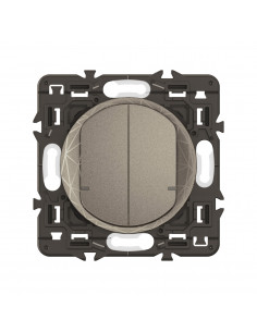 Interrupteur filaire double Céliane with Netatmo avec Neutre Titanium LEGRAND CT0416 2