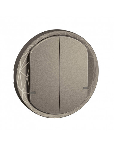 Enjoliveur interrupteur double Céliane with Netatmo Titanium LEGRAND CT1415
