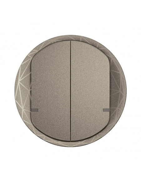 Enjoliveur interrupteur double Céliane with Netatmo Titanium LEGRAND CT1415
