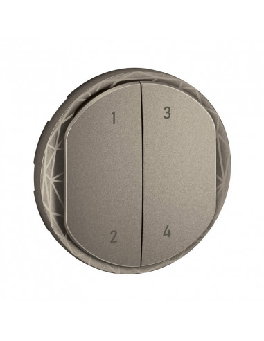 Enjoliveur commande 4 scénarios sans fils Céliane with Netatmo Titanium LEGRAND CT1424