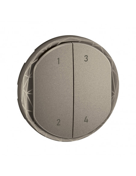 Enjoliveur commande 4 scénarios sans fils Céliane with Netatmo Titanium LEGRAND CT1424