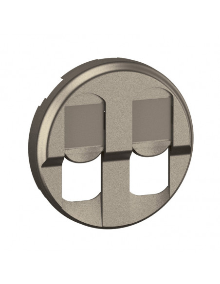Enjoliveur prise double RJ45 Céliane Titanium LEGRAND CT2346