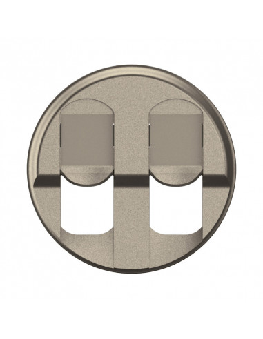 Enjoliveur prise double RJ45 Céliane Titanium LEGRAND CT2346