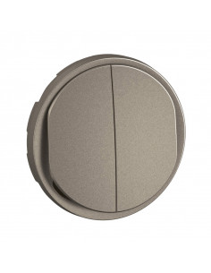 Enjoliveur double poussoir NO+NF lumineux Céliane Titanium LEGRAND CT3001
