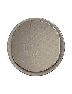 Enjoliveur double poussoir NO+NF lumineux Céliane Titanium LEGRAND CT3001 2
