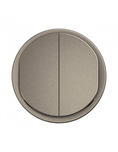Enjoliveur double poussoir NO+NF lumineux Céliane Titanium LEGRAND CT3001