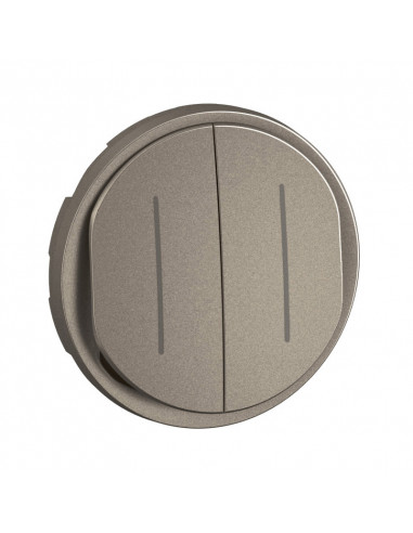 Enjoliveur double inter ou va-et-vient témoin Céliane Blanc Antimicrobien LEGRAND CT3027