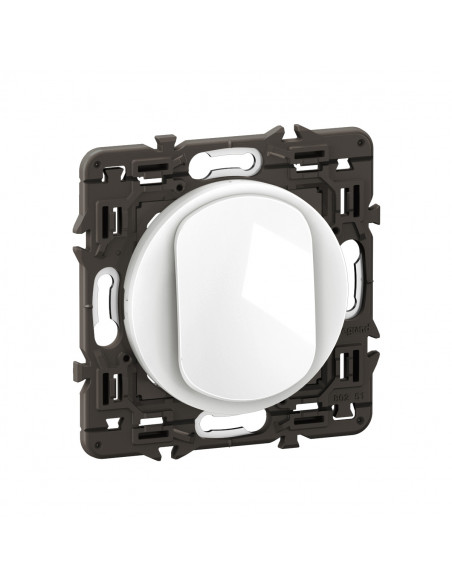 Interrupteur ou-va-et-vient Céliane 10AX enjoliveur Blanc et support LEGRAND CX0001