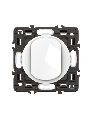 Interrupteur ou-va-et-vient Céliane 10AX enjoliveur Blanc et support LEGRAND CX0001