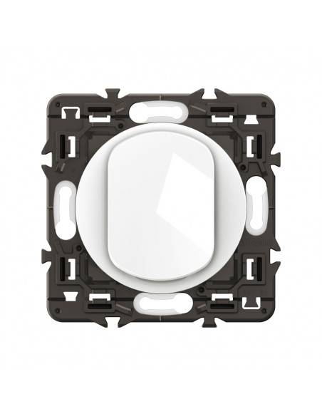 Interrupteur ou-va-et-vient Céliane 10AX enjoliveur Blanc et support LEGRAND CX0001